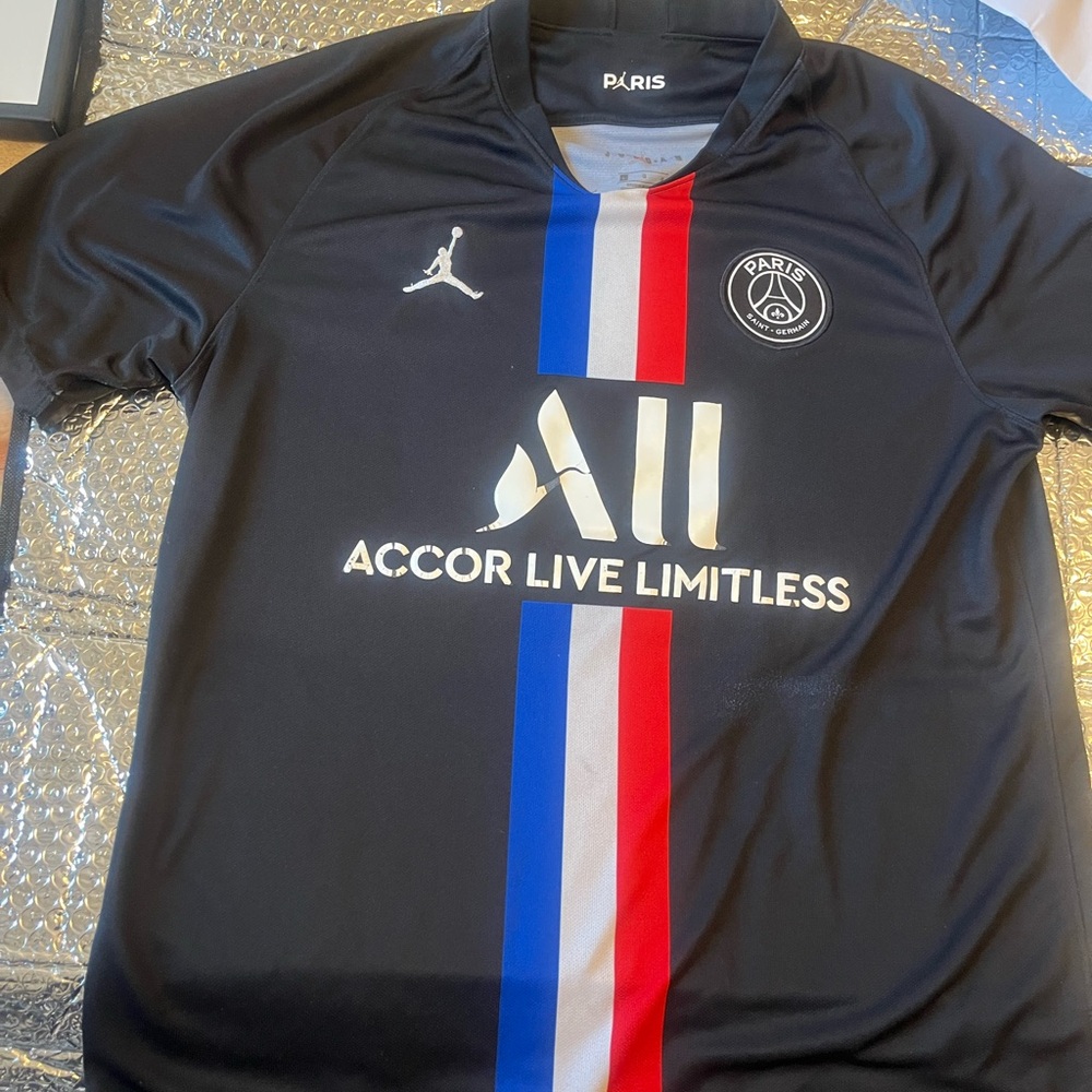 Men's Nike Size L PSG Dry-fit Soccer Jersey - Blk - 9/10 Condition